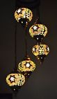 5ms2925 Turkish 5 Hanging Mix Globe Light Lamp Moroccan Hand Lantern Mosaic