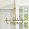 Uabiezhd13580g6 Lnc Candlestick Chandelier Gold Adjustable Hanging Length Dimmable 810078493334