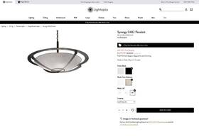 0482-93-bk-fa-10 Ultralights Synergy 0482 Pendant Light Black/faux Alabaster 39in Led Retrofit