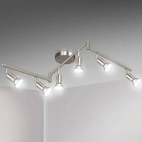 Unicozin 666354374770 Led 6 Light Track Lighting Kit Matt Nickel Way Ceiling Spot