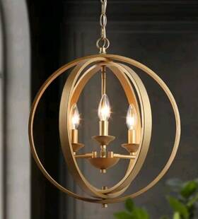 47mrbrhd24152af Uolfin Modern Chandelier Pendant Light 3-light Globe Cage Dining Room