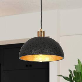 Uqju6buo990my8 Uolfin 1-light Black And Plated Gold Pendant Light With Transitional Design Resin