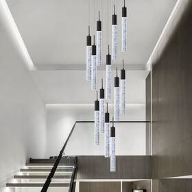 Ucc-b12-0423t Upfelw 12-lights Living Room Led Crystal Light Modern Chandelier For High Ceilings