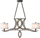 F2340 Urban Palm 2 Light Murray Gold 1 Linear Chandelier Tier Hollywood Feiss