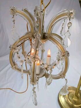 88014 Us Chandelier 88014/10 5 Maria Theresa Crystal Lighting Gold Pendant 3 Light Glass