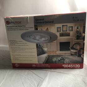 0045120 Utilitech 6 Inch White Recessed Kit With Gimbal Trim #0045120