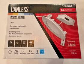 1500764 Utilitech 3 Inch Led Recessed Lighting Kit #1500764