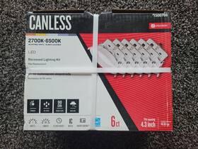 1500766 Utilitech Canless 4.3 Inch Led 2700k-6500k 580 Lumens Dimmable 6ct #1500766 New
