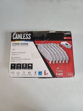 1500768 Utilitech 4 X Canless 4in Round 2700k-6500k 540 Lumen Switchable Dimmable