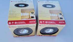 244140 Utilitech 2x 3 In Bronze Gimbal Recessed Ceiling Light Fixtures Indoor Hardwired
