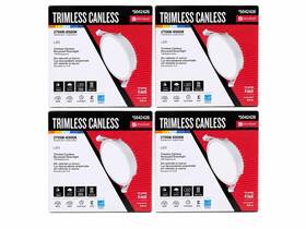Utilitech 5042426 4 Pack Trimless Canless Led Recessed Downlight Inch Dimmable 2700k-6500k