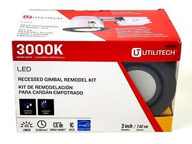 0831967 Utilitech Brown 3000k 3-inch Bronze Gimbal Dimmable Recessed Retrofit Light Kit