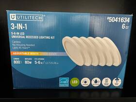 Mqtl1182-led12k9027 Utilitech Led Recessed Lighting Kit 6-pack