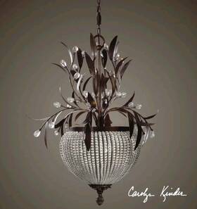 21004 Uttermost 3 Light Cristal De Lisbon Chandelier
