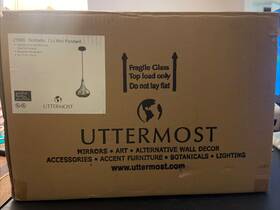 21986 Uttermost Norbello 1 Light Mini Pendant /60watt Max Bulb/ht. 13 1/2 Inch