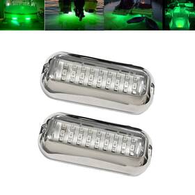 Gpd-2 Uwdesy 2pcs 27 Leds Green Marine Boat Lights Ip68 Waterproof Underwater Trailer