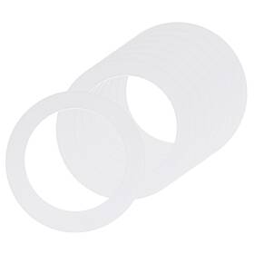Uxcell 601968250843 8pack Goof Ring For 6 Inch Downlight 6.3 Id 8.7 Od Light Trim Cover White