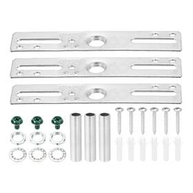 Uxcell 680520278587 3pack 4 Inch Light Crossbar Kit Mounting Bracket Lamp Fixture Hardware Set Silver