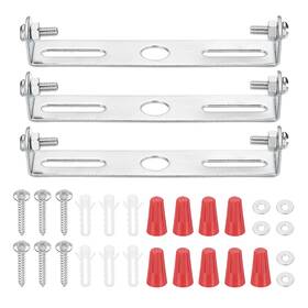 Uxcell 683867396969 3 Set 95mm 3.7 Inch Universal Light Fixture Mounting Bracket Kit With Screw