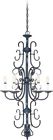 V2966 Volume Lighting Bornholm Chandelier Antique Iron Finish