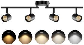 Itk10wb8 Vanoopee 5color 4 Light Black Led Track Lighting Fixtures Ceiling For Kitchen Dimmable Tr
