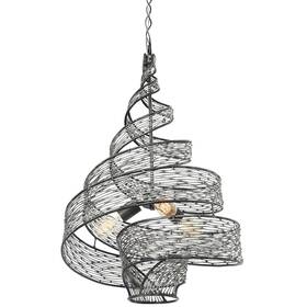 240p03sl Varaluz 240p03 Steel Flow 3-light 18 Inch Hand Forged Recycled Pendant