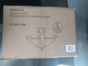 Cf35417rbz Vaxcel Lighting Cf35417rbz/b Cf35417 Monrovia 3 Light Semi-flush Indoor - Bronze