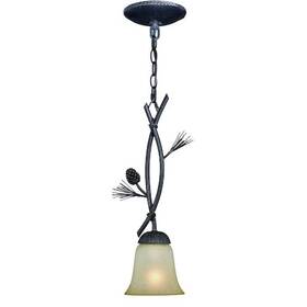 P0201 Vaxcel Sierra 6in Mini Pendant Black Walnut