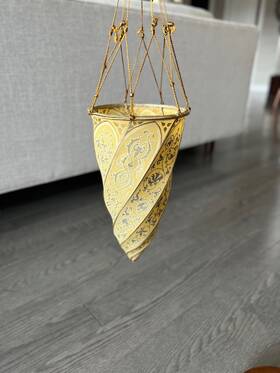 017ce-1-iv-cl Venetia Studium Cesendello Silk Pendant By Mariano Fortuny