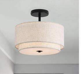 Vexagyle 710946681484 12.6inch Flush Mount Ceiling Light Fixture 3-light Modern Close To C