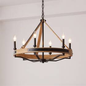 Vidalite 716407920543 Savannah 6-light Rustic Farmhouse Style Chandelier