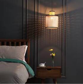 Ce1008608 Vidalite Modern Bohemian 1-light 2 Tier Mini Pendant Light Pvc Rattan Shade