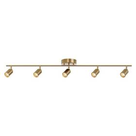 Ce1009074 Vidalite Shura 5-light Brushed Brass Integrated Led Track Light With Rotatable 4