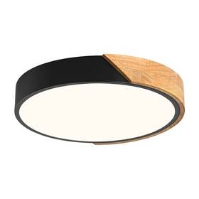 Vgus20221104001 Vikaey Modern Led Ceiling Light Minimalist Wood Flush Mount Fixture