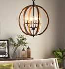 Vineyard Round Hanging Chandelier Rustic Industrial Style Light Fixture Orb Dining Room 5408381634565