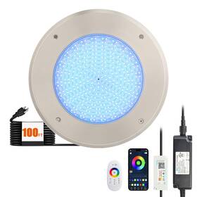 Vingli 840323501576 10in Led Swimming Pool Light 54w 120v Rgbw Color With 3 Control Way Ap