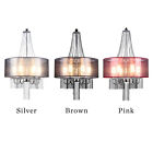 8818-s Vintage Round Drum Pendant Light Ceiling Tassel Chain Chandelier Lamp 6 Lights