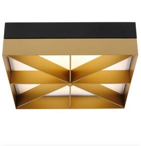 70fmlmo Visual Comfort Loom 14 Sq Flush Ceiling Fixture Black Gold 700 Fmlmo