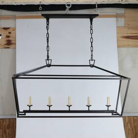 Chc2156ai Visual Comfort Darlana 5-light Med. 41 Inch Long Linear Lantern In Iron