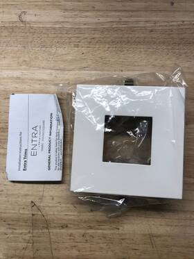 En3sff-ow Visual Comfort Entra 3 Inch Square Flanged Flat Recessed Trim - White