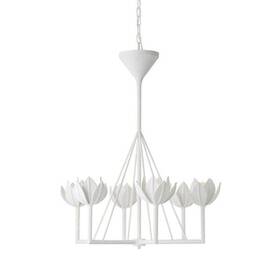 Jn5003pw Visual Comfort Julie Neill Alberto 6 Light 30 Inch Plaster White Single Tier Chandelier Ceiling