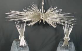 Kw5201ab-crg Visual Comfort Kelly Wearstler Strada Linear Chandelier 2 Sconces - New Polished Nickel