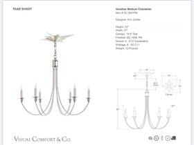 Sc5001pn Visual Comfort Polished Nickel 27 Inch Wide 23 H Chandelier Comes As Shown