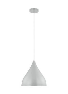 6645301-118 Visual Comfort Studio Collection Oden Lighting Pendant Light 14 Inch Wide Matte Gray Singl