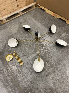 Ec1025mbk Visual Comfort Studio Collection Ellen Degeneres Jane 5 Light 47.63 Inch Midnight Black Chandelier Ceiling