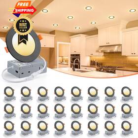 21366zm Volisun 24 Pack 4 Inch Recessed Lighting 5cct Led Black