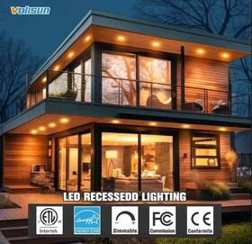 B0cmpcpphw Volisun 12 Pack 7 Inch 5cct Recessed Light With Night Canless Led