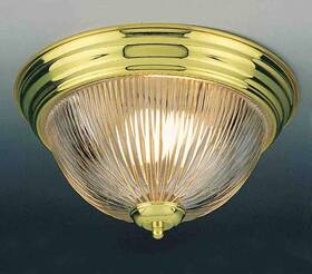7214-2 Volume Lighting V7214 3 Light 15 Inch Flush Mount Ceiling Fixture - Brass