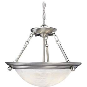 V6972-33 Volume Lighting Lunar 2-light Brushed Nickel Interior Pendant