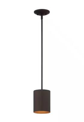 V9605-79 Volume Lighting Antique Bronze Indoor/outdoor Mini Cylindrical Pendant -used